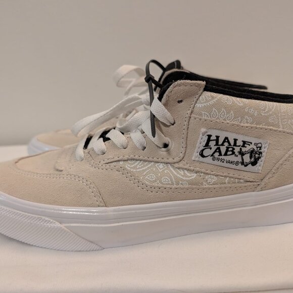 Vans Half Cab Baker Skate Shoes Beige Suede Paisley US 6 NEW! - Picture 4 of 13